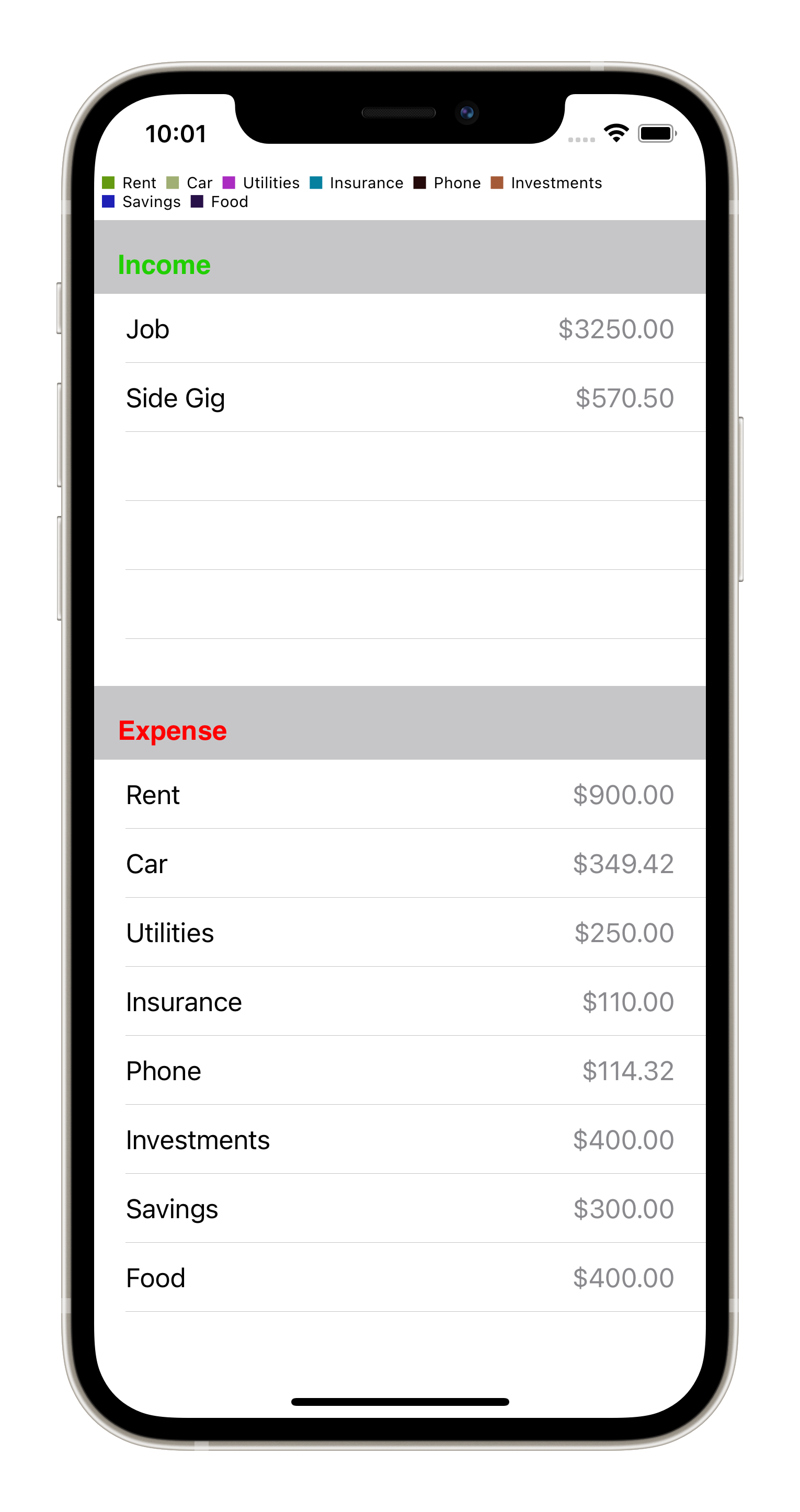 Money Buddy Personal Finance iOS App Screen Shot 3